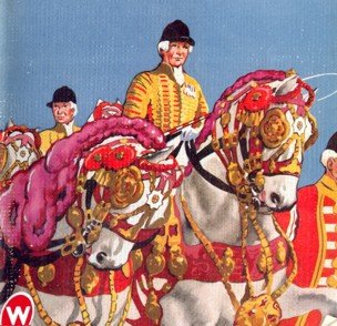 An artist's impression of one of the royal horsemen from the cover of the Coronation New Bond magazine.