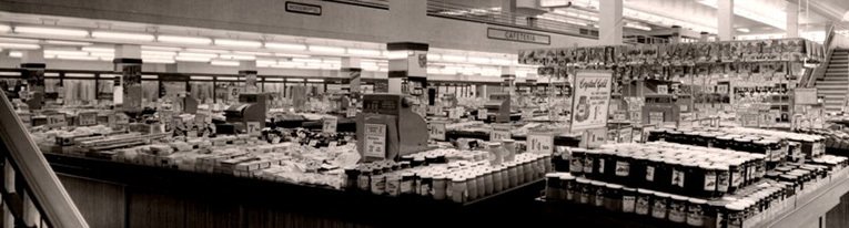 Special offer Jam at Woolworth's in 1950, served from a personal service island counter