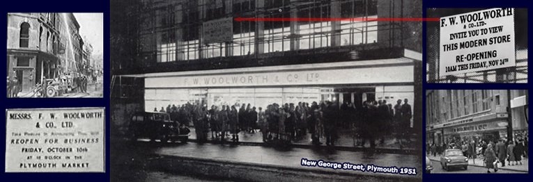 The Plymouth Woolworths finally returned to a bricks and mortar store in November 1951 after ten years of trading in the local market. For much of the next sixty years it was the largest store in the company