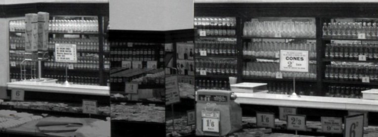 A display of sweets, drinkas and ices in the F. W. Woolworth store at Portsmouth in 1950