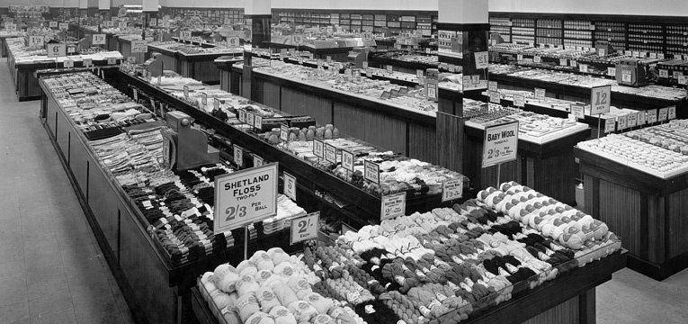 Shetland Floss Wool for 2/3D (11¼p) in Woolworth's Portsmouth in 1950