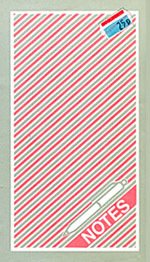The pink stripey design of notebooks and folders boosted sales four-fold compared with the previous single colour designs