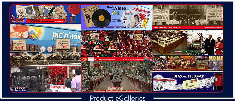 An early storyboard for the layout of the product galleries in the updated Woolworths Museum