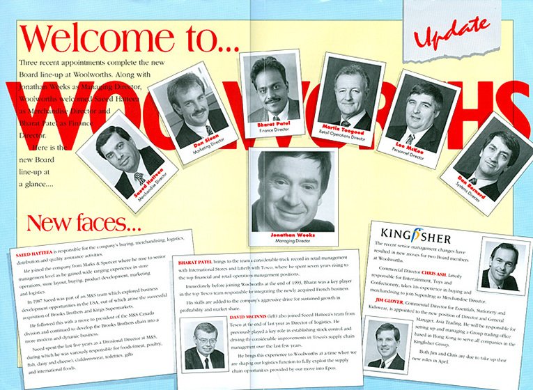 A new Board in 1994 - with more than half of the Directors moving on to new roles or leaving the Group