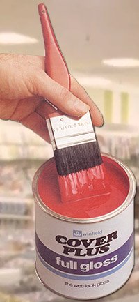 Sales of Coverplus Poppy Red Gloss Paint rocketed in the UK after Woolworth's decided to use it to paint the window frames on the salesfloor in 1983.
