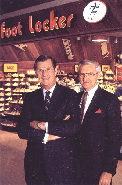 F.W. Woolworth Co. CEO Harold E. Sells and COO Frederick E. Hennig, who took up their appointments on 1 February 1987