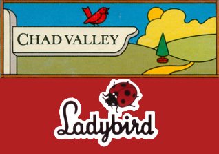 The Chad Valley and Ladybird logos at their respective launches as Woolworths own brands in 1985 and 1987