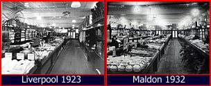 Two Woolworth stores, two different parts of the country, nine years apart - yet the salesfloors look virtually identical. That consistency of presentation was the hallmark of the chain stores, with F. W. Woolworth charting the way for others to follow.