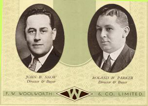 John Ben Snow and Roland H. Parker were the Buying Directors of Woolworths in the 1920s and were behind the product and range development