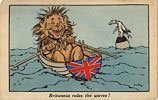 Britannia rules the waves - a patriotic British postcard from the First World War