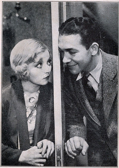 Alice White and Charles Delaney in the 1929 talkie 'The Girl from Woolworth's' (picture originally published by Efrus & Bennett Inc., New York, 1929)