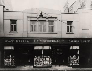 The F. W. Woolworth store in Spurriergate, York, which opened in 1924. The building was sold for redevelopment in the early 2000s