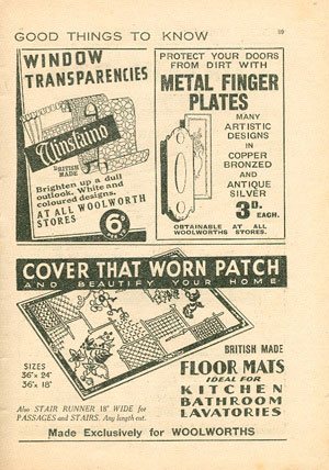 Budget home adornments from the Woolworths Good Things to Know Magazine (1938/9)