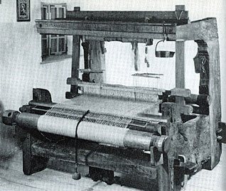 An 18th century weaving machine as used at the Pasold factory