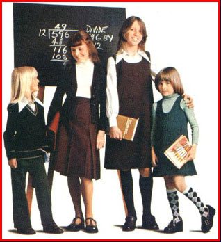 Back to School fashions from Woolworths in the 1970s