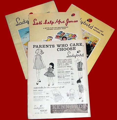 Brochures for the expanding network of independent Ladybird Clothing dealers in the 1960s