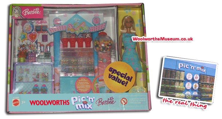 Barbie's Woolworths Pic'n'Mix was sold internationally as 'Barbie's Candy Store'