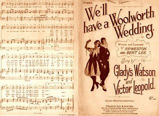 "We'll have a Woolworth Wedding" © 1923 Francis, Day and Hunter, No. 16404.