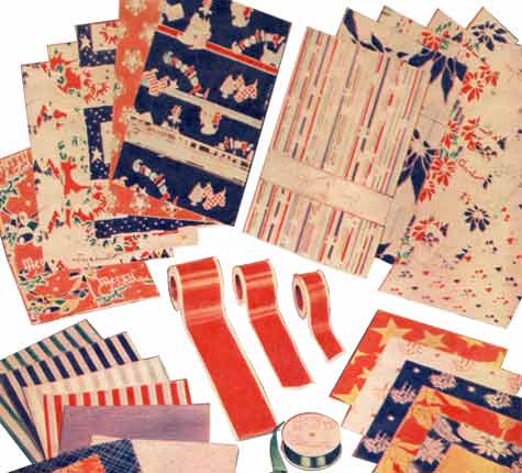 Part of the Woolies range of Wrapping Paper, tags and ribbons in the 1930s.