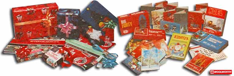 Woolworth Christmas Cards and Wrapping Paper from the 1970s. Every item was sold under the Winfield own-brand